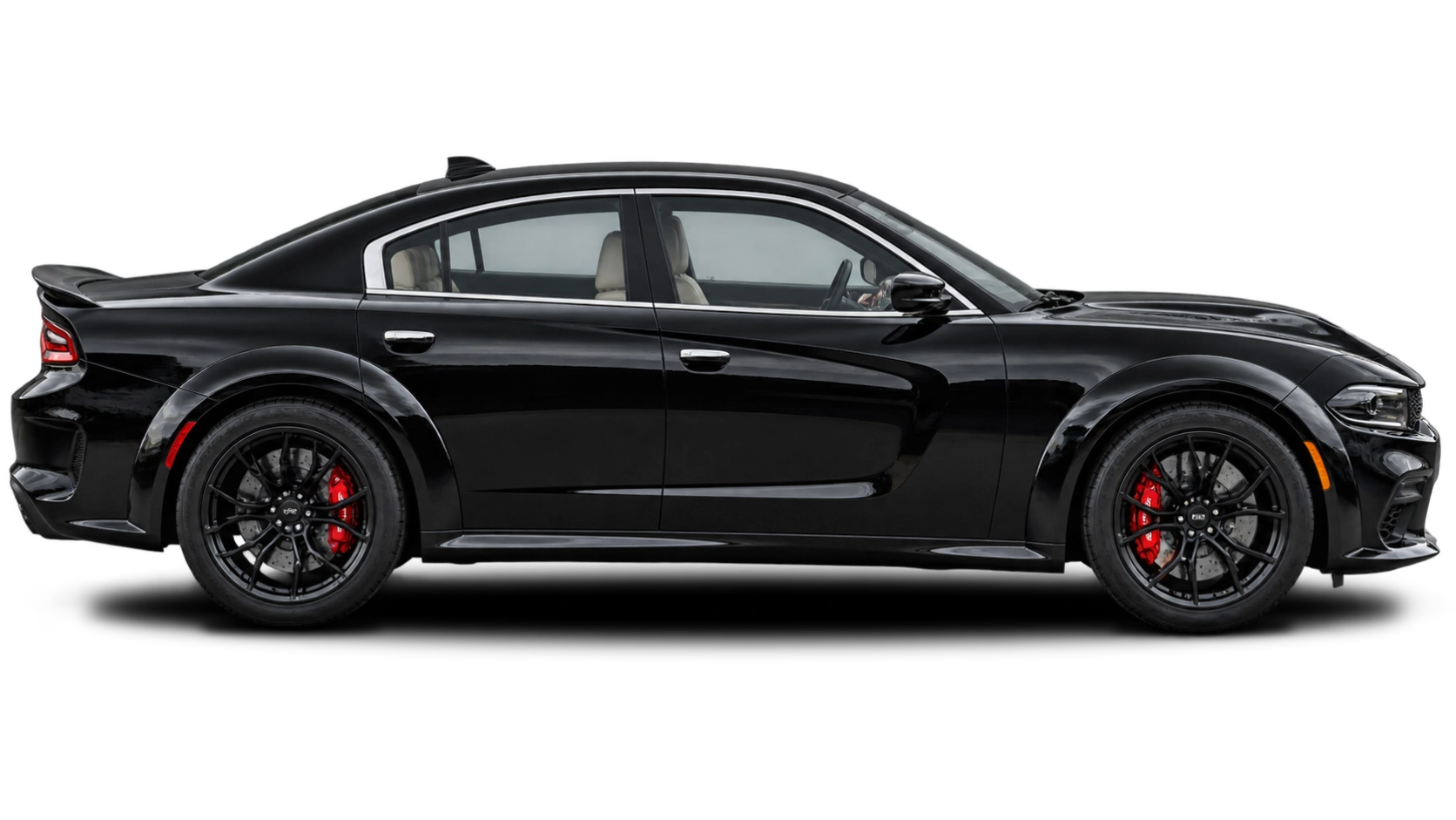 Dodge Charger pokazany bokiem — zdjęcie bazowe